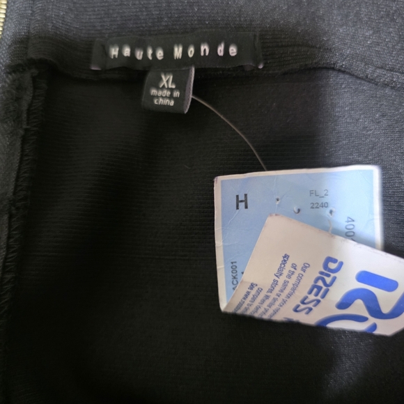 Haute Monde Black Midi Dress Size XLarge - Picture 2 of 5